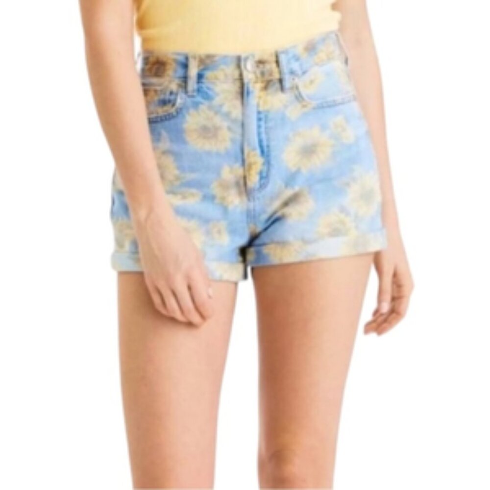 American Eagle Outfitters Sunflower‎ Print Mom Jean Shorts Size 4